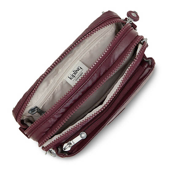 Kipling Abanu Multi Metallic Convertible Crossbodytassen Bordeaux | BE 1029OK